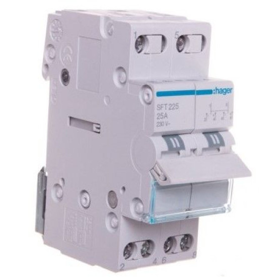 Перемикач Hager SFT225 2P 25А/230В 2м I-0-II