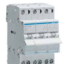 Перемикач Hager SFT340 3P 40А/230В 3м I-0-II
