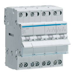 Перемикач Hager SFT440 4P 40А/400В 4м I-0-II