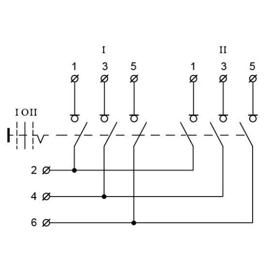 Рубильник Аско-Укрем QS5-15P/3 A0100010003 1-0-2 на 15А