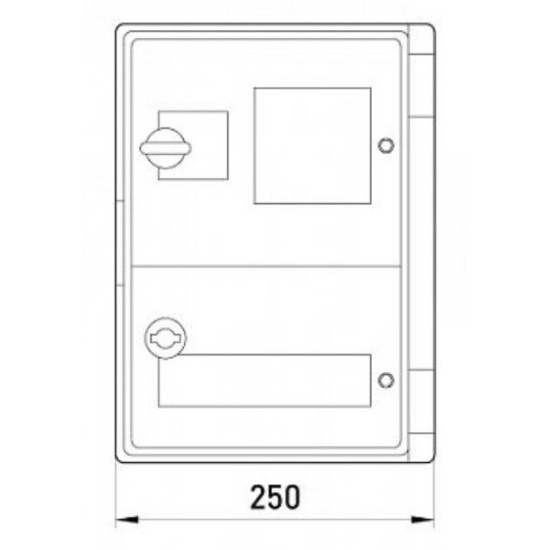 Шафа під лічильник e.plbox.250.330.130.1f.2m.blank E.Next
