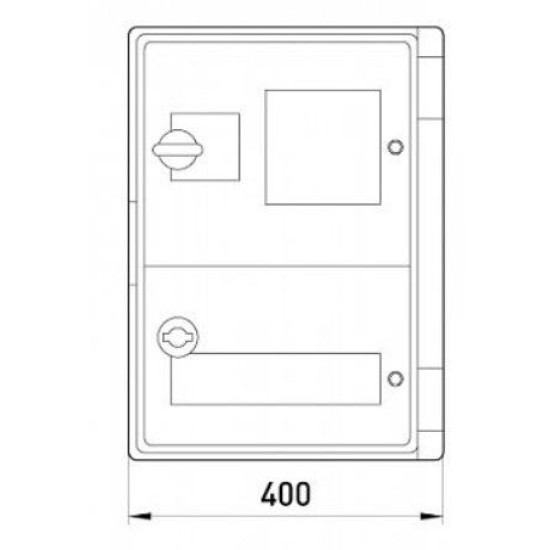 Шафа під лічильник e.plbox.400.600.200.3f.20m.blank E.Next