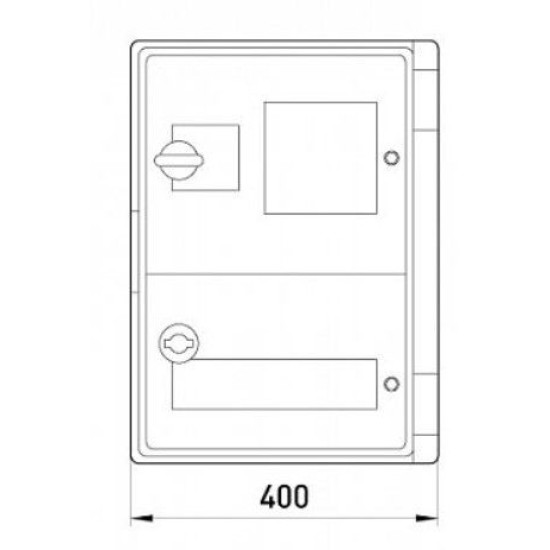 Шафа під лічильник e.plbox.400.500.175.3f.6m.blank E.Next