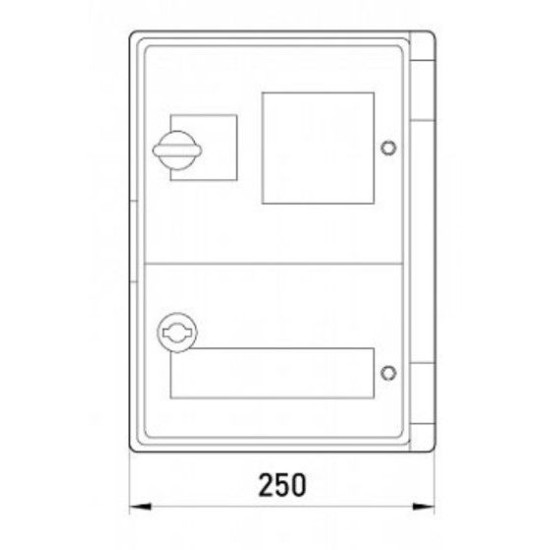 Шафа під лічильник e.plbox.250.330.130.1f.2m.tr E.Next