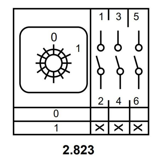 Пакетний перемикач Аско-Укрем ПКП Е9 2.823 A0110010025 (1-0 3 полюси)