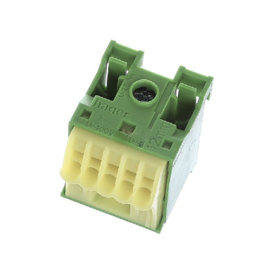 Блок Hager KN06E PE-клемма 1x16мм2+5x4мм2