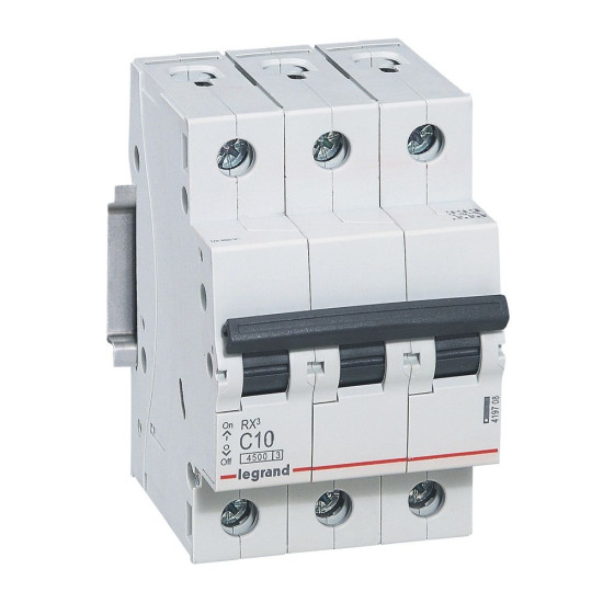 Електричний автомат RX³ 4,5кА 10А 3п C, Legrand