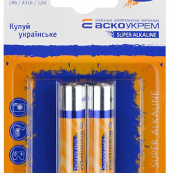 Батарейка лужна Аско-Укрем AА.LR6.BL2 (блістер 2шт)