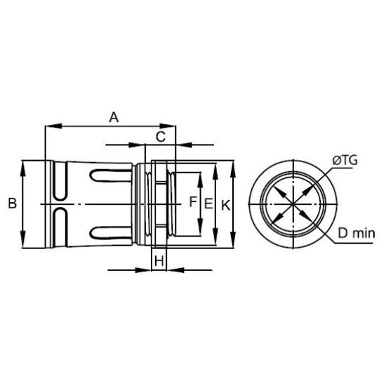 Муфта труба-коробка, IP67, М50х1.5, Ø50мм, DKC
