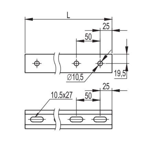С-подібний профіль DKC BPM4130 41х41 LAS, L 3000, 2,5 мм