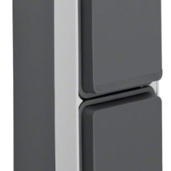 Подвійна вертикальна розетка із з/к IP55, сіра, 16А/250В W.1