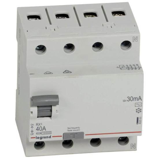ПЗВ Legrand (402063) RX3 3P+N 40А 30mA AC