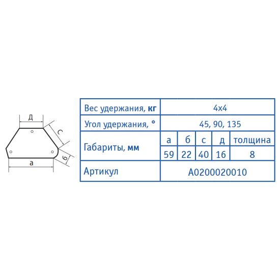 Магнітний утримувач 6010, набір 4 шт.