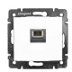 Механізм розетки телефонної RJ-11 Valena біла