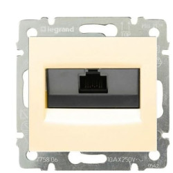 Механізм розетки комп'ютерної RJ-45 UTP Cat.5e Valena без захватів слонова кістка