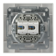 Розетка комп'ютерна RJ45 кат.5е UTP подвійна біла Asfora, EPH4400121
