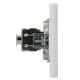 Розетка телефонна + комп'ютерна RJ45 + RJ12 кат.5е. подвійна біла Asfora, EPH4900121