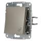 Кнопковий вимикач без рамки «Дзвінок» бронза Asfora, EPH0800169