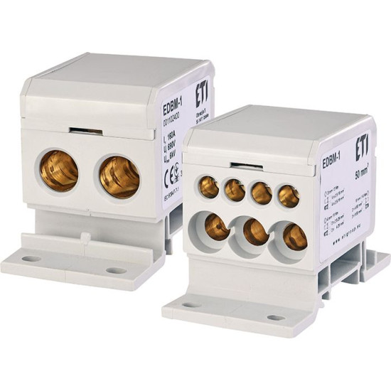 Розподільний блок ETI 001102400 EDBM-1 (160А 1x4-50; 3x2.5-25; 4x2.5-16)