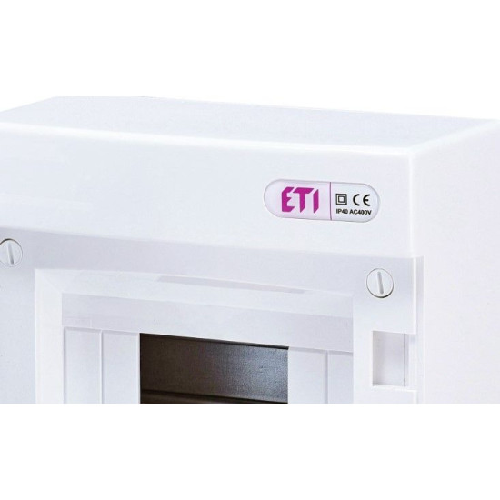 Зовнішній модульний щит ETI 001101005 ECT 8PO 8 М з білими дверцятами