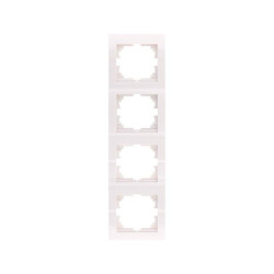 Рамка чотиримісна вертикальна біла, Deriy, Lezard
