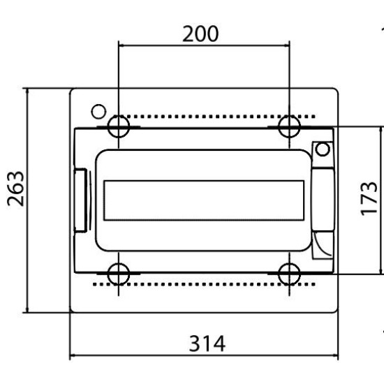 Щит настінний 12 мод. з дверцятами RAL7035 Ram Base, DKC
