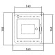 Щит вбудований DKC Ram Base 4 модуля з дверцятами RAL9016