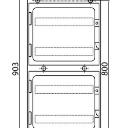 Щит настінний 72 мод. з дверцятами RAL7035 Ram Base, DKC