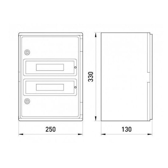 Шафа ударостійка e.plbox.250.330.130.18m.tr E.Next