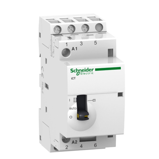 Контактор ICT 25A 3НО з ручним керуванням Schneider Electric