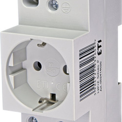Розетка на DIN-рейку ETI 002414020 t-2P+Z Schuko (P)