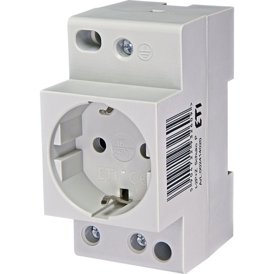 Розетка на DIN-рейку ETI 002414020 t-2P+Z Schuko (P)