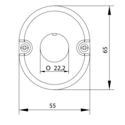 Корпус кнопкового поста ETI 004771548 ESE1Y на 1 отвір