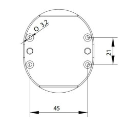 Корпус кнопкового поста ETI 004771545 ESE1 на 1 отвір