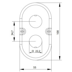 Корпус кнопкового поста ETI 004771546 ESE2 на 2 отвори