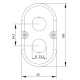 Корпус кнопкового поста ETI 004771546 ESE2 на 2 отвори