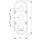 Корпус кнопкового поста ETI 004771547 ESE3 на 3 отвори