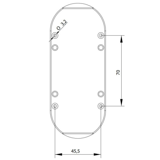 Корпус кнопкового поста ETI 004771547 ESE3 на 3 отвори