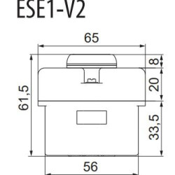 Одномодульний пост кнопки ETI 004771440 ESE1-V2 («STOP» червоний)