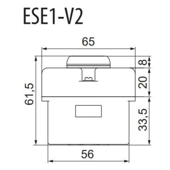 Одномодульний пост кнопки ETI 004771440 ESE1-V2 («STOP» червоний)