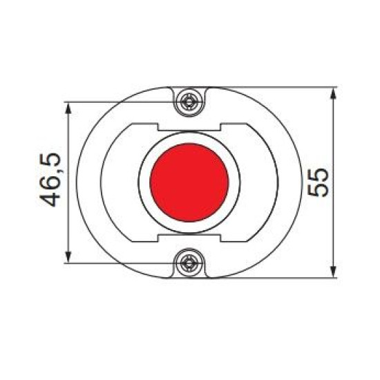 Одномодульний пост кнопки ETI 004771440 ESE1-V2 («STOP» червоний)