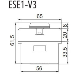 Одномодульний пост кнопки ETI 004771441 ESE1-V3 («START» зелений)