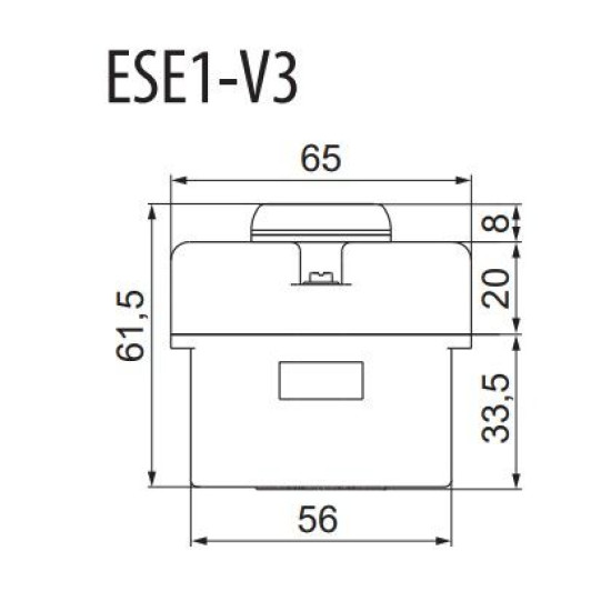 Одномодульний пост кнопки ETI 004771441 ESE1-V3 («START» зелений)