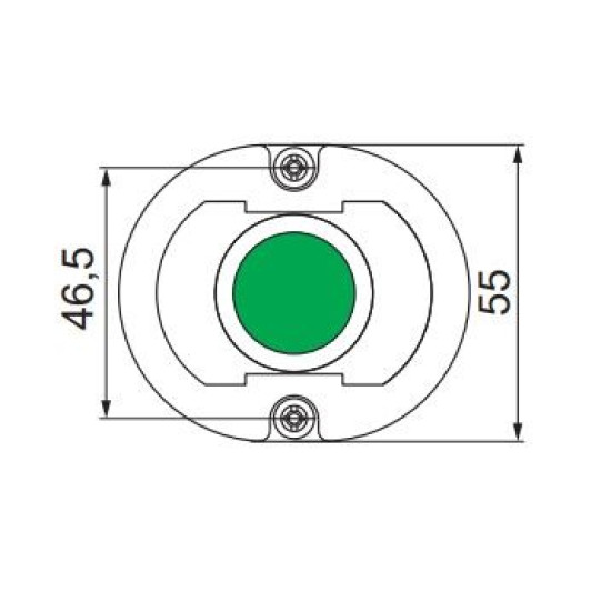 Одномодульний пост кнопки ETI 004771441 ESE1-V3 («START» зелений)