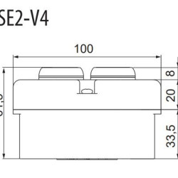 Двомодульний пост кнопки ETI 004771442 ESE2-V4 («START/STOP» зелений/червоний)
