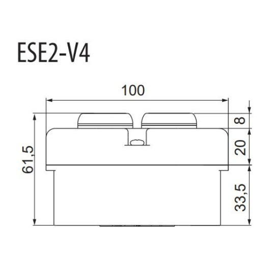 Двомодульний пост кнопки ETI 004771442 ESE2-V4 («START/STOP» зелений/червоний)