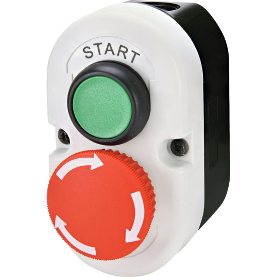 Двомодульний пост кнопки ETI 004771443 ESE2-V5 «START/STOP» тип з відключенням поворотом