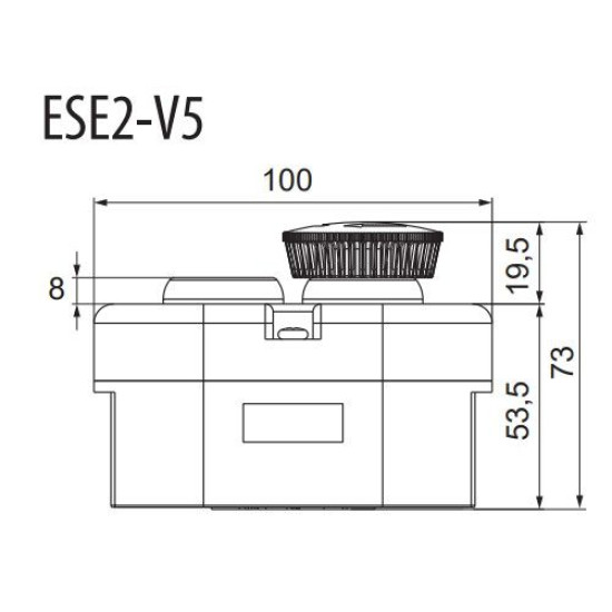Двомодульний пост кнопки ETI 004771443 ESE2-V5 «START/STOP» тип з відключенням поворотом