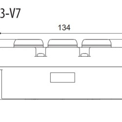 Тримодульний пост кнопки ETI 004771445 ESE3-V7 («UP/STOP/DOWN» зелений/червоний/зелений)