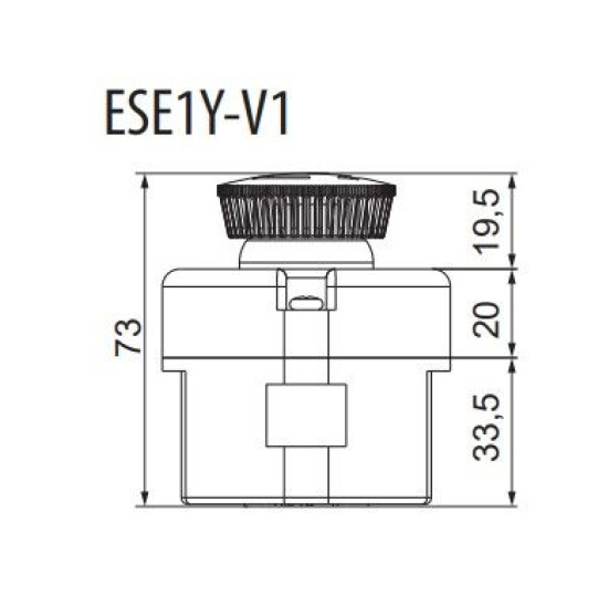 Одномодульний пост кнопки ETI 004771447 ESE1Y-V1 («STOP» типу «гриб» відключення поворотом (червоний)